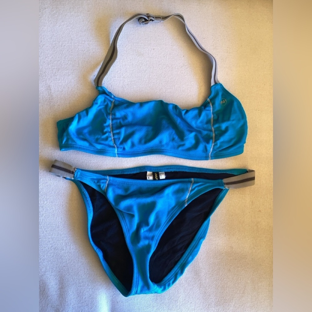 Nautica Blue and Gray Bikini Swimwear